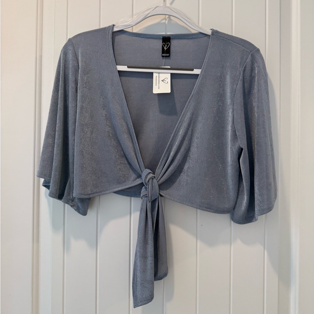 Windsor Slate Blue Chambray Top